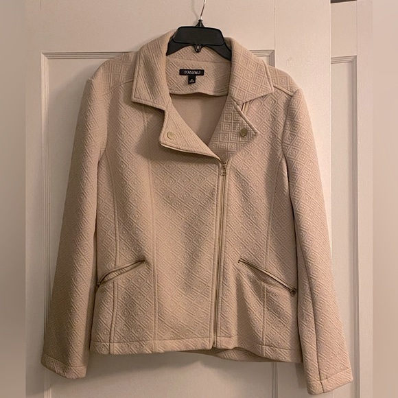 Roz and Ali Stretchy Beige Blazer Jacket - Picture 2 of 3